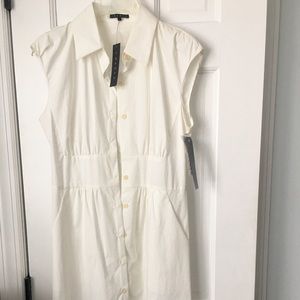 NWT Theory white sleeveless dress